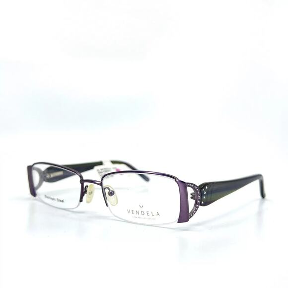 VENDELA V1008-3 RECTANGULAR LILAC 52 18 135 EYEGLASSES RX FRAMES - Picture 1 of 6